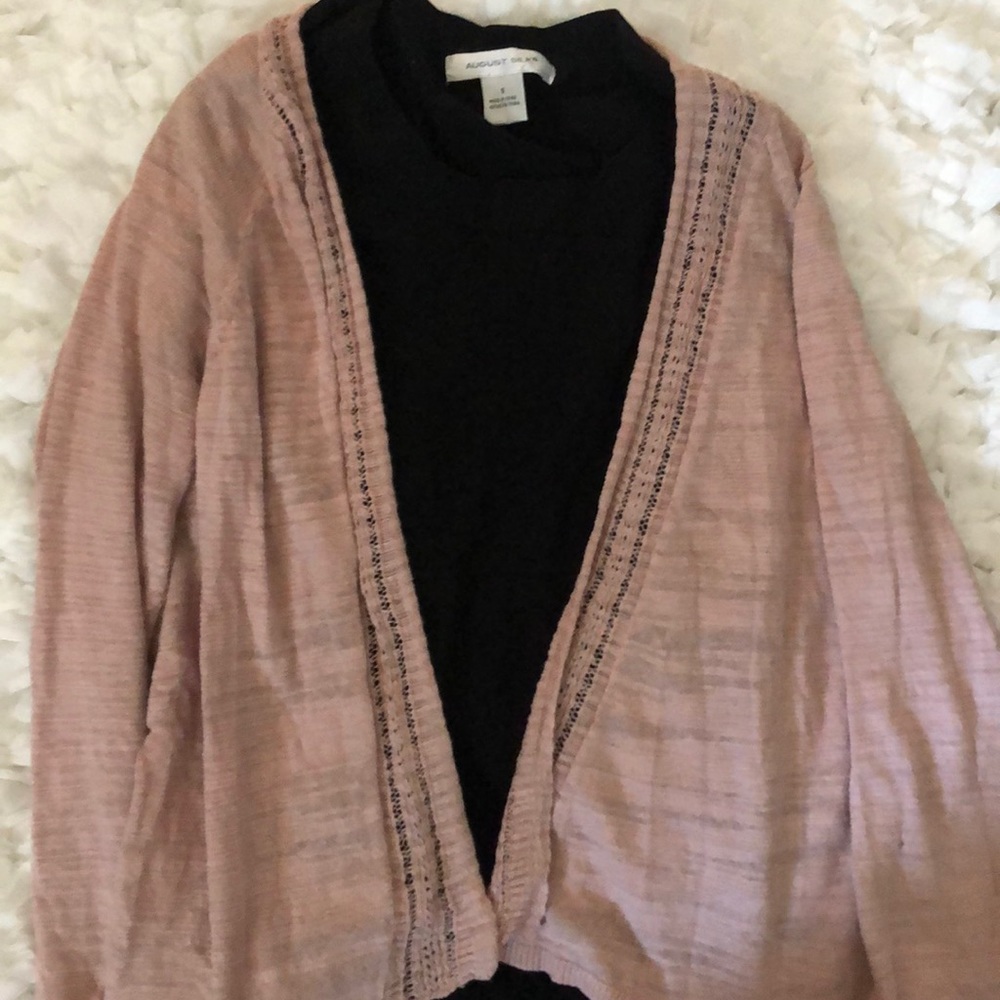 Pink cardigan light weight.